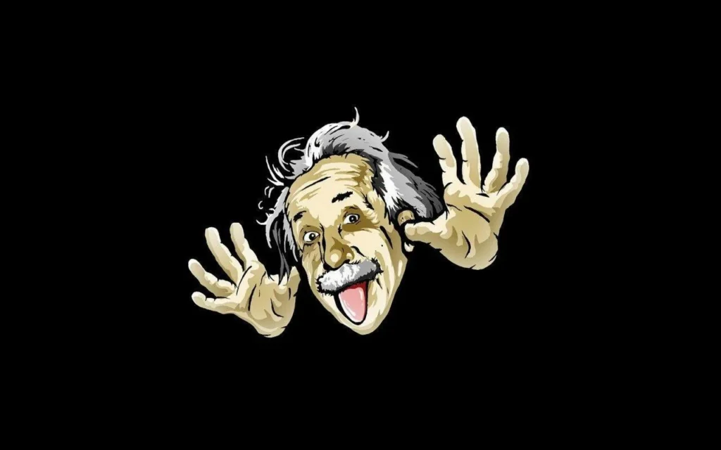 Groupe Telegram meme : caricature d'Einstein tirant la langue