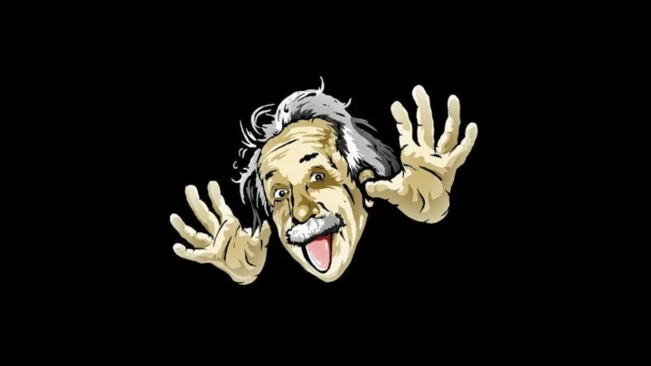 Groupe Telegram meme : caricature d'Einstein tirant la langue